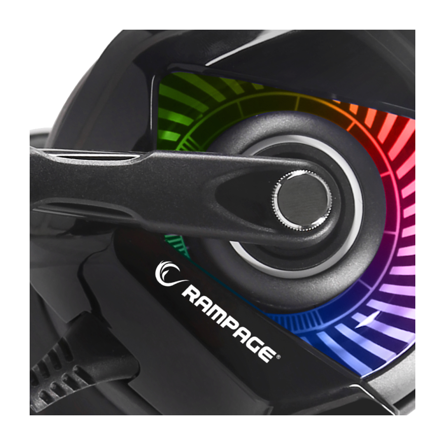 Slušalice sa mikrofonom gaming RAMPAGE RM-K66 TYPHOON black, PC/PS4, USB, 7.1, RGB LED
