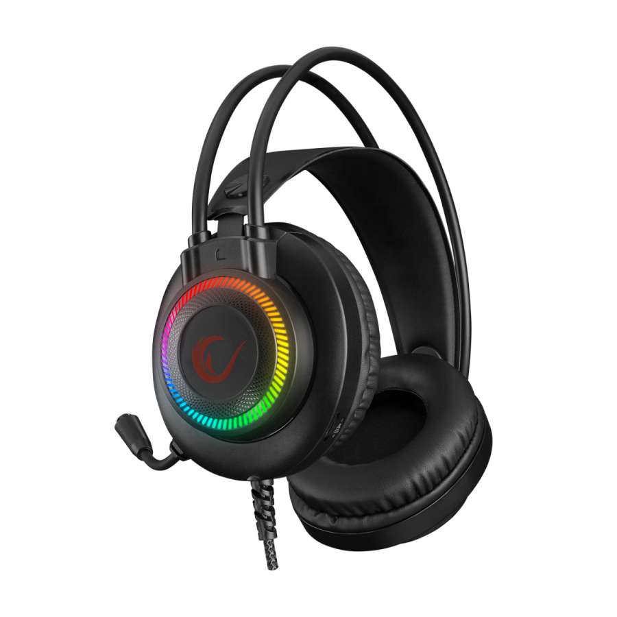 Slušalice sa mikrofonom gaming RAMPAGE RM-K27 X-JAMMER Rainbow RGB LED USB 3.5M PC - PS4-PS5-XBOX, 34516
