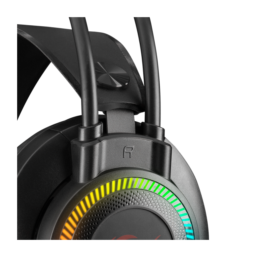 Slušalice sa mikrofonom gaming RAMPAGE RM-K27 X-JAMMER Rainbow RGB LED USB 3.5M PC - PS4-PS5-XBOX, 34516
