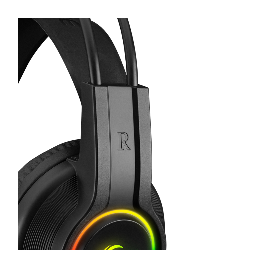 Slušalice sa mikrofonom gaming RAMPAGE RM-K92 X-STACK black PC/PS4 USB 7.1, RGB
