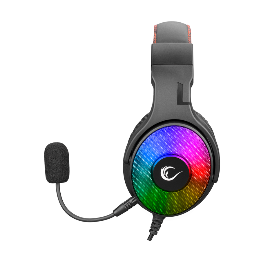 Slušalice sa mikrofonom gaming RAMPAGE R46 HOSTAGE black, odvojiv mikrofon, PS4/PC, USB, 7.1 surround, RGB LED