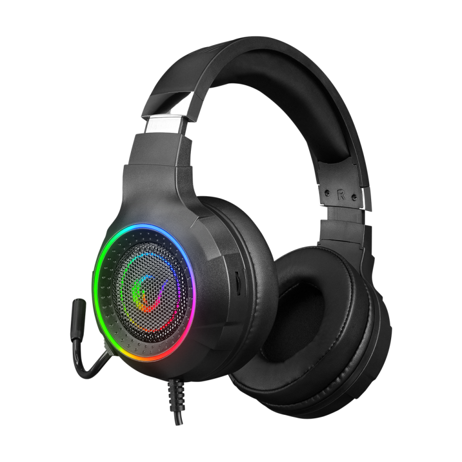 Slušalice sa mikrofonom gaming RAMPAGE RM-K56 SPECTER black, PS4/PC USB 7.1 Rainbow LED