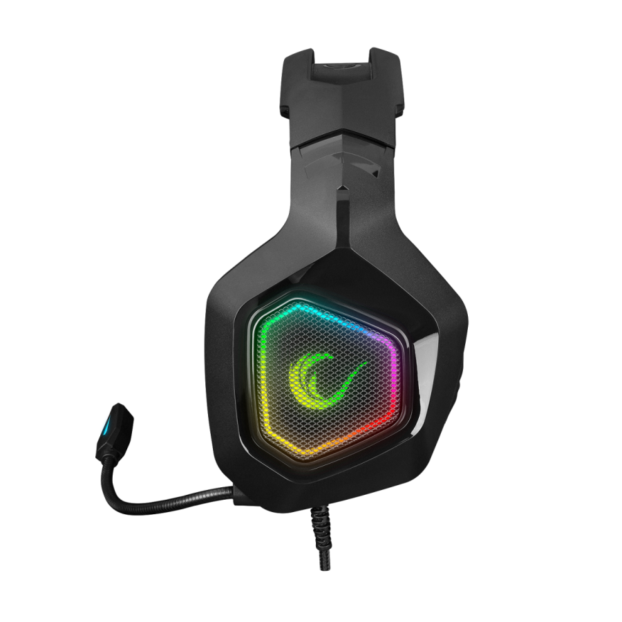 Slušalice sa mikrofonom gaming RAMPAGE RM-K8 HAWKER black, PC/PS4, USB, 7.1, RGB LED