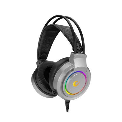 Slušalice sa mikrofonom gaming RAMPAGE RM-X5 AIRS RGB, gray, CMEDIA, USB