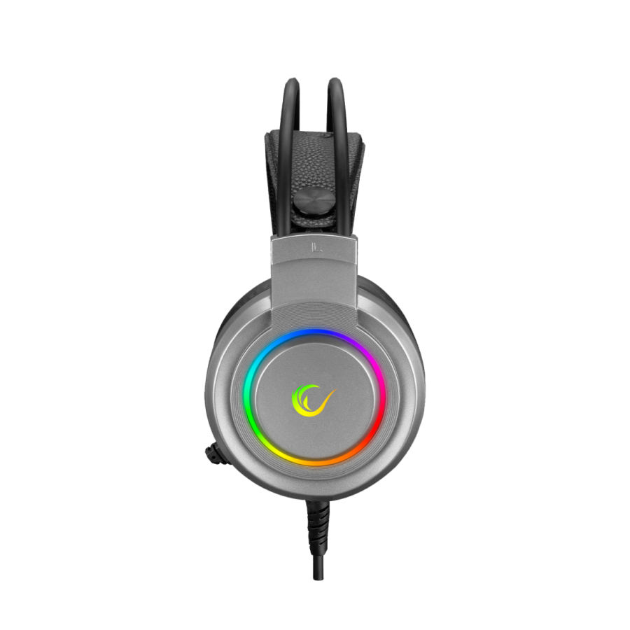 Slušalice sa mikrofonom gaming RAMPAGE RM-X5 AIRS RGB, gray, CMEDIA, USB
