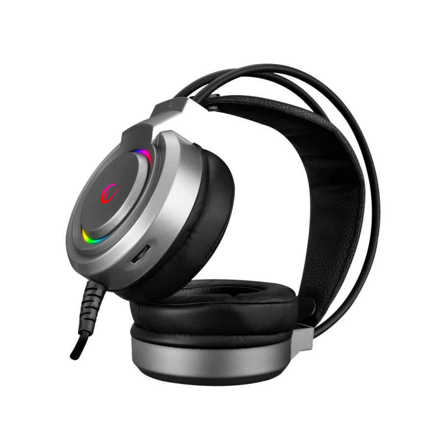 Slušalice sa mikrofonom gaming RAMPAGE RM-X5 AIRS RGB, gray, CMEDIA, USB