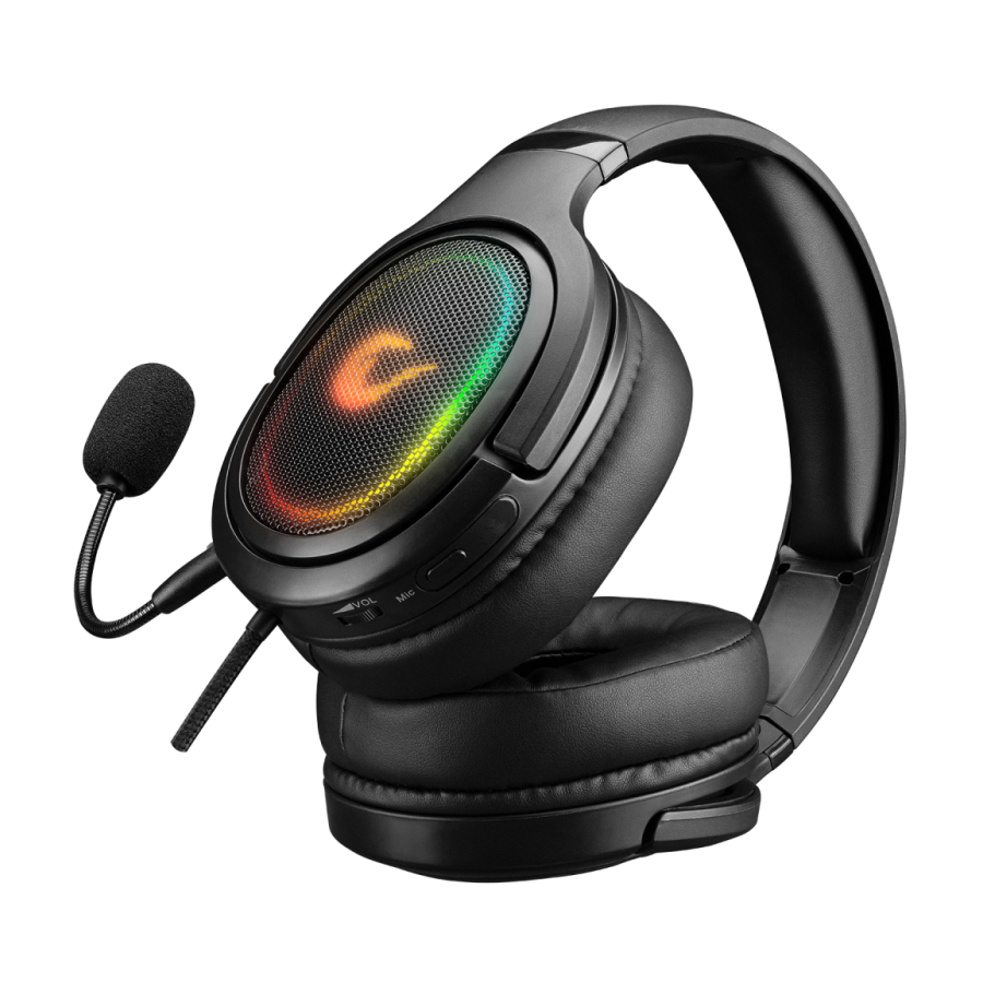 Slušalice sa mikrofonom gaming RAMPAGE RX6 X-HORSE black PC/PS4, USB, RGB LED, 7.1, odvojiv mikrofon
