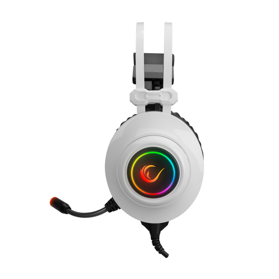 Slušalice sa mikrofonom gaming RAMPAGE RM-K1 PULSAR white, USB 7.1 surround, vibracija, RGB