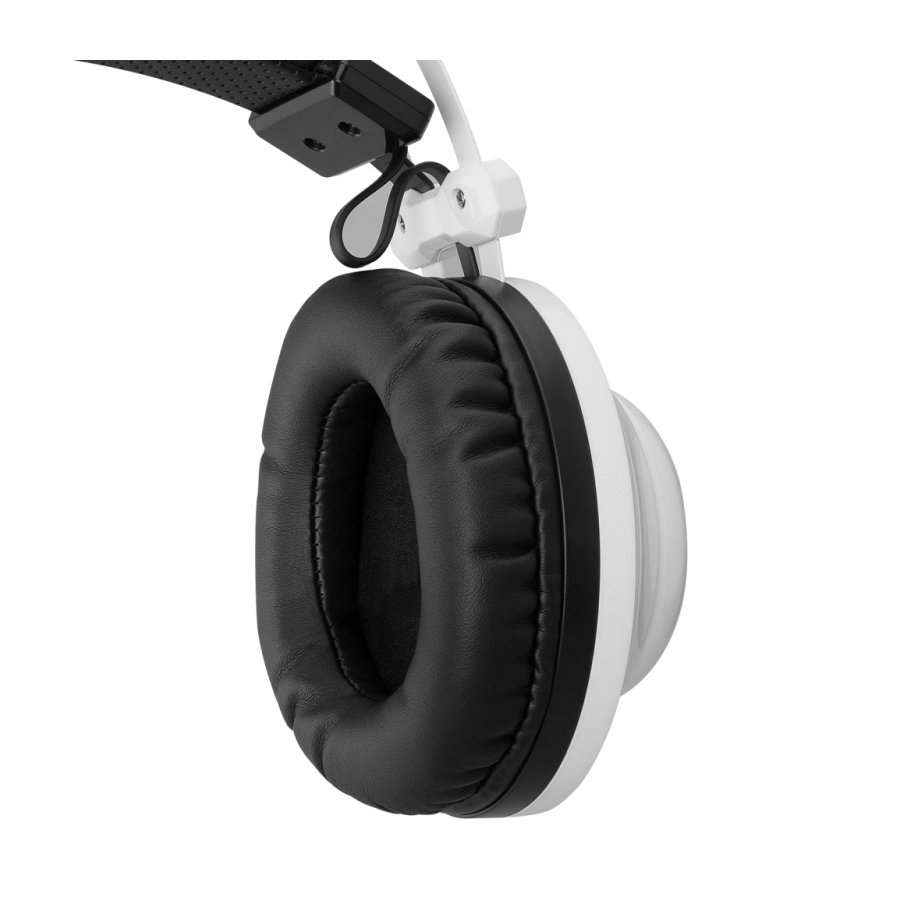 Slušalice sa mikrofonom gaming RAMPAGE RM-K1 PULSAR white, USB 7.1 surround, vibracija, RGB