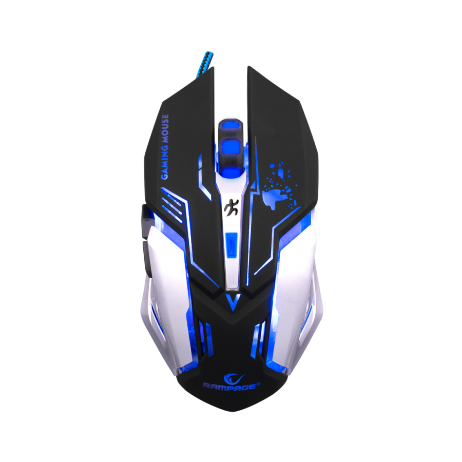 Tastatura + miš gaming RAMPAGE KM-R77 black, USB, LED, US Layout, multimedia