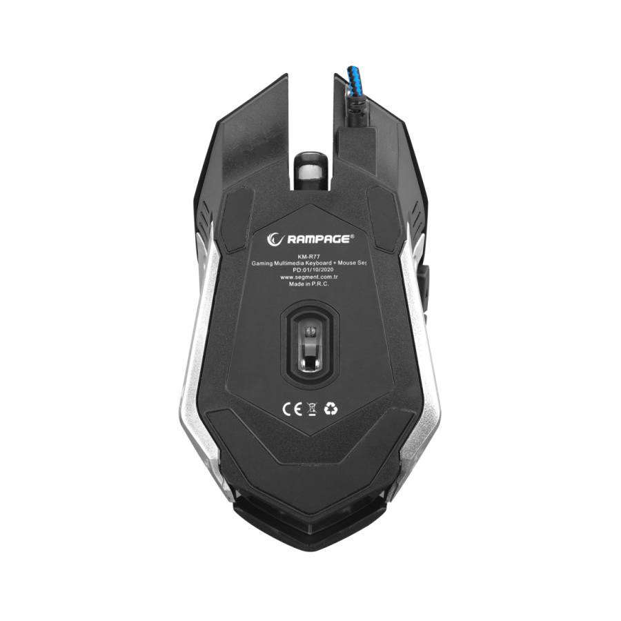 Tastatura + miš gaming RAMPAGE KM-R77 black, USB, LED, US Layout, multimedia