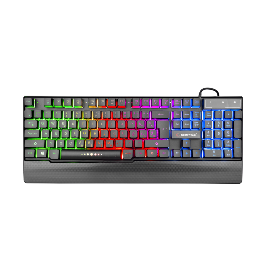 Tastatura gaming RAMPAGE KB-R66 BUBBLE, USB, Rainbow Illuminated, BiH LC Layout, multimedija, 31400