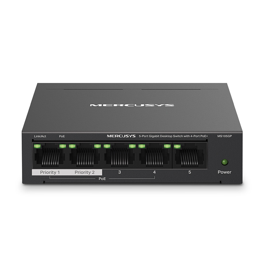 SWITCH Mercusys MS105GP 5-portni gigabitni stoni prekidač sa 4-porta ...