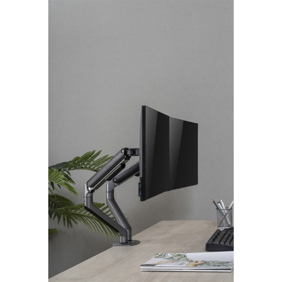 NOSAČ ZA DVA MONITORA GEMBIRD MA-DA2-05, up to 32", up to 9 kg