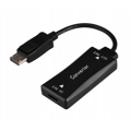 Picture of HDMI adapter GEMBIRD A-HDMIF30-DPM-01, Active 4K 30Hz HDMI female to DisplayPort male adapter cable, 0.15 m, black