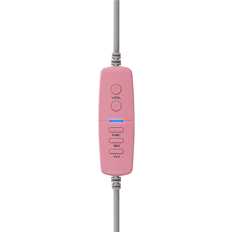 Slušalice sa mikrofonom gaming RAMPAGE RM-K1 PULSAR pink, USB, 7.1 Surround+Vibration, RGB, dugi fleksibilni mikrofon, 36130