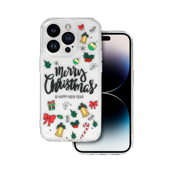 Picture of ZAŠTITNA MASKA CHRISTMAS CASE ZA IPHONE 13 DESIGN 3 CLEAR