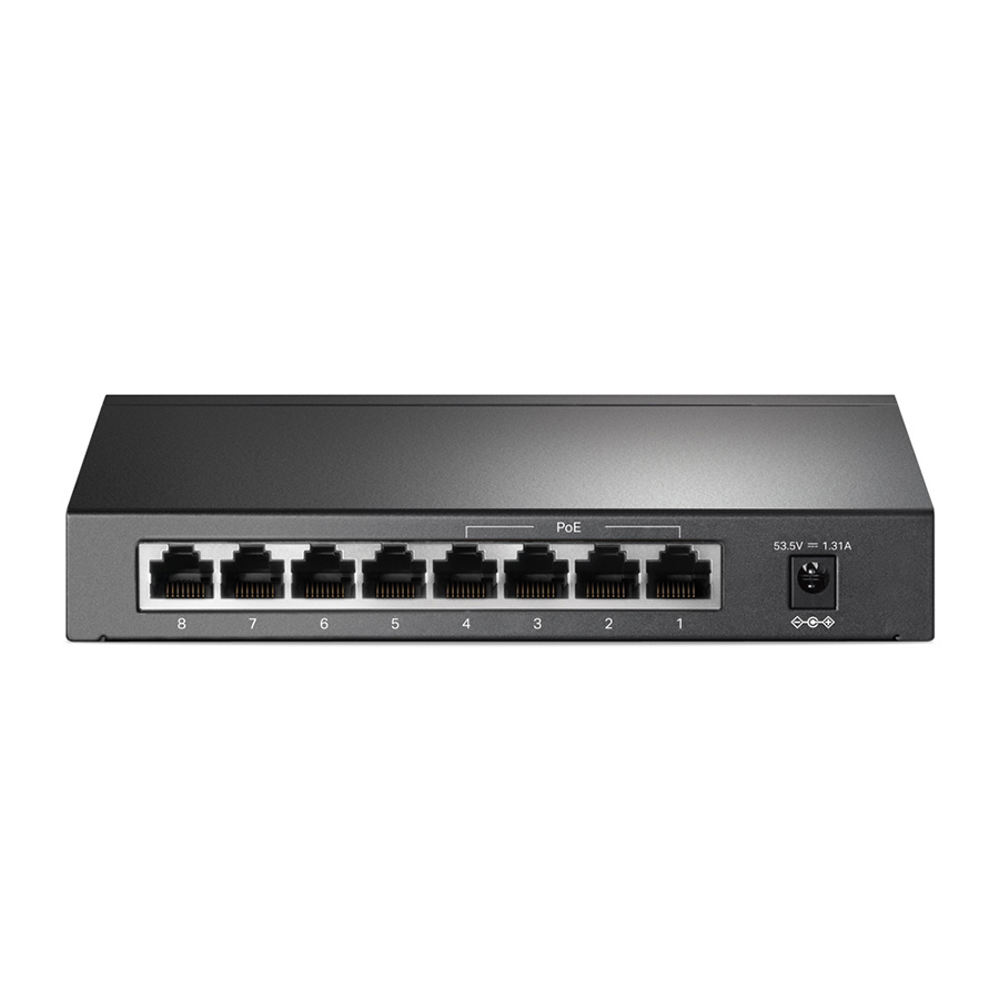 SWITCH TP-Link Tl-SF1008P, 8-port 10/100Mbps Desktop PoE Switch, 8 10/100Mbps RJ45 ports including 4 PoE ports, 57W PoE Power supply, steel case