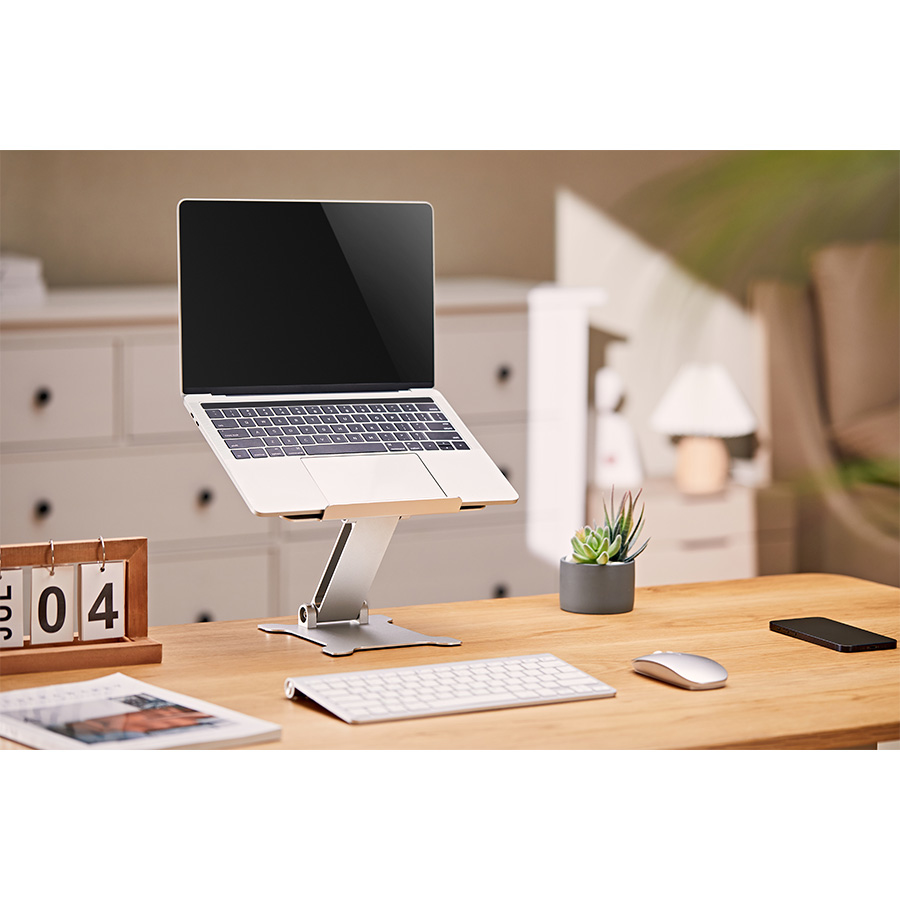 Postolje za notebook riser stand preklopivi, silver GEMBIRD, NBS-D1-03