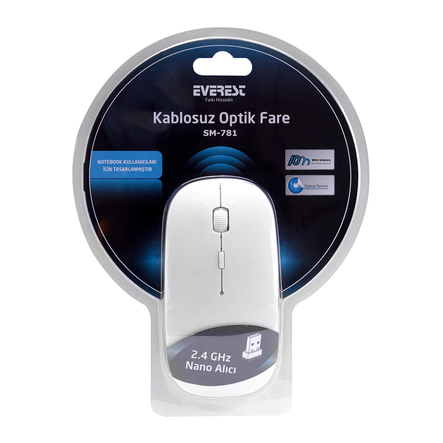 Miš Everest wireless SM-781 White Optical