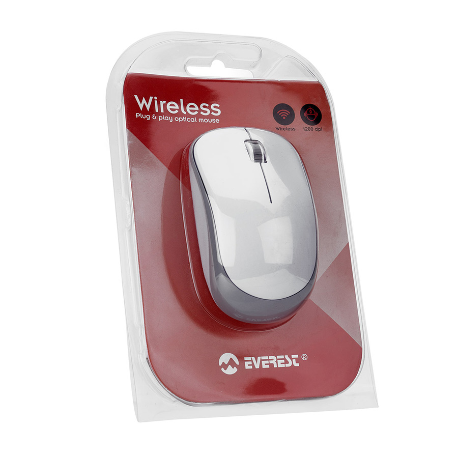 Miš Everest wireless SM-833 White/Gray 1200dpi Optical