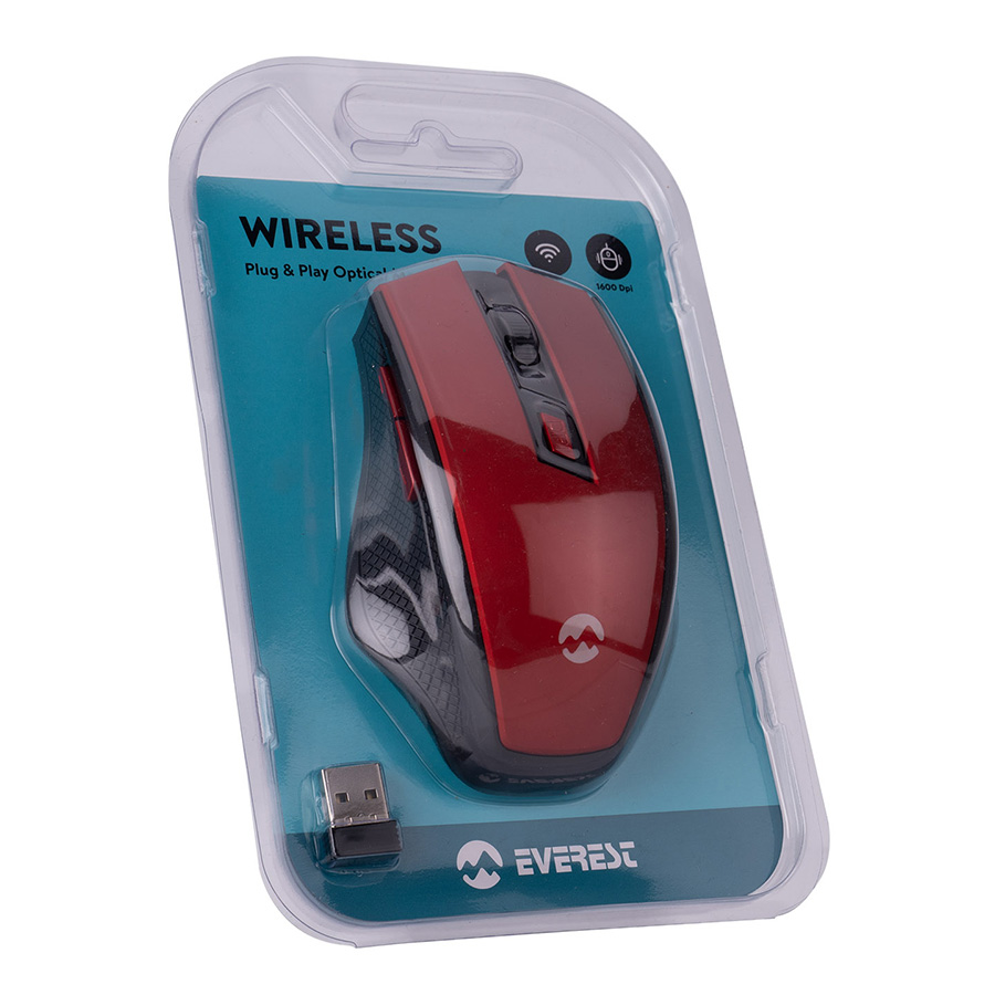 Miš wireless Everest SMW-777 Red 2.4Ghz Optical, 23573