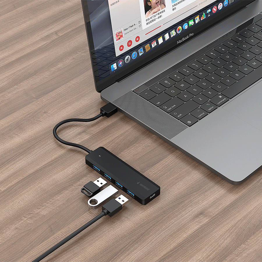 USB HUB USB GEMBIRD 1 X 3.1 (Gen 1), USB 3.x2.0 interfejsom UHB-U3P4P-02
