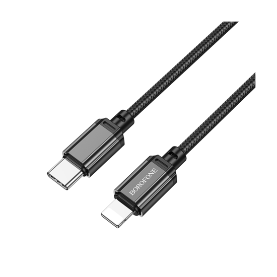 Picture of USB kabal 1m BOROFONE BX87 Sharp PD charging data iPhone/lightning black