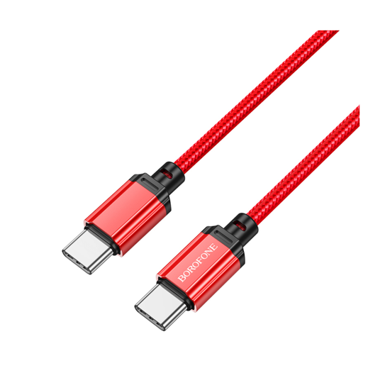 Picture of USB kabal 1m BOROFONE BX87 Sharp 60W charging data Type-C to Type-C red