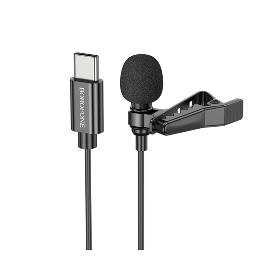 Picture of Mikrofon Type-C BOROFONE BFK11 Elegant lavalier black