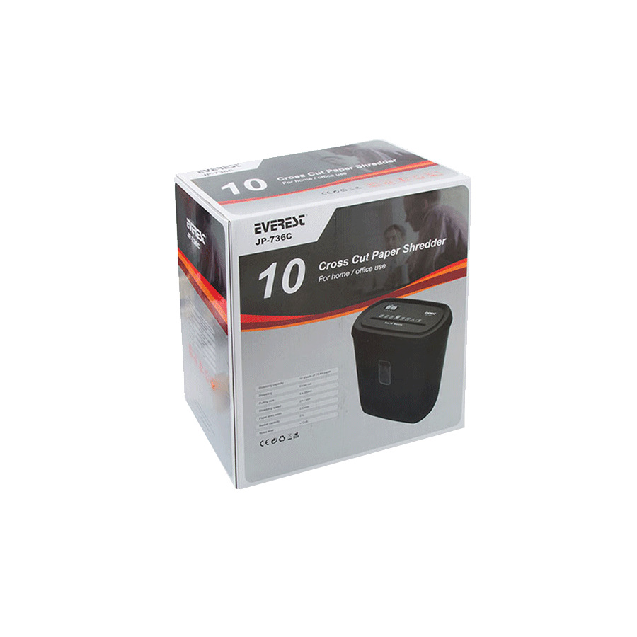 UNIŠTAVAČ PAPIRA Everest JP-736C Paper Cutting 360 * 220 * 396mm Cross Cut Paper Shredder