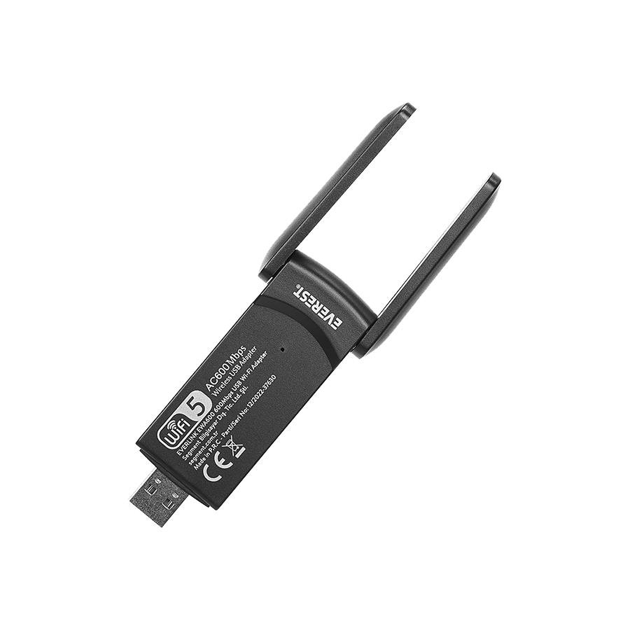 USB WLAN adapter Everest EWA600 600Mbps 2.4GHz/5GHz WIFI-5 AC600 RTL8811 2*2dBi antena, 37630