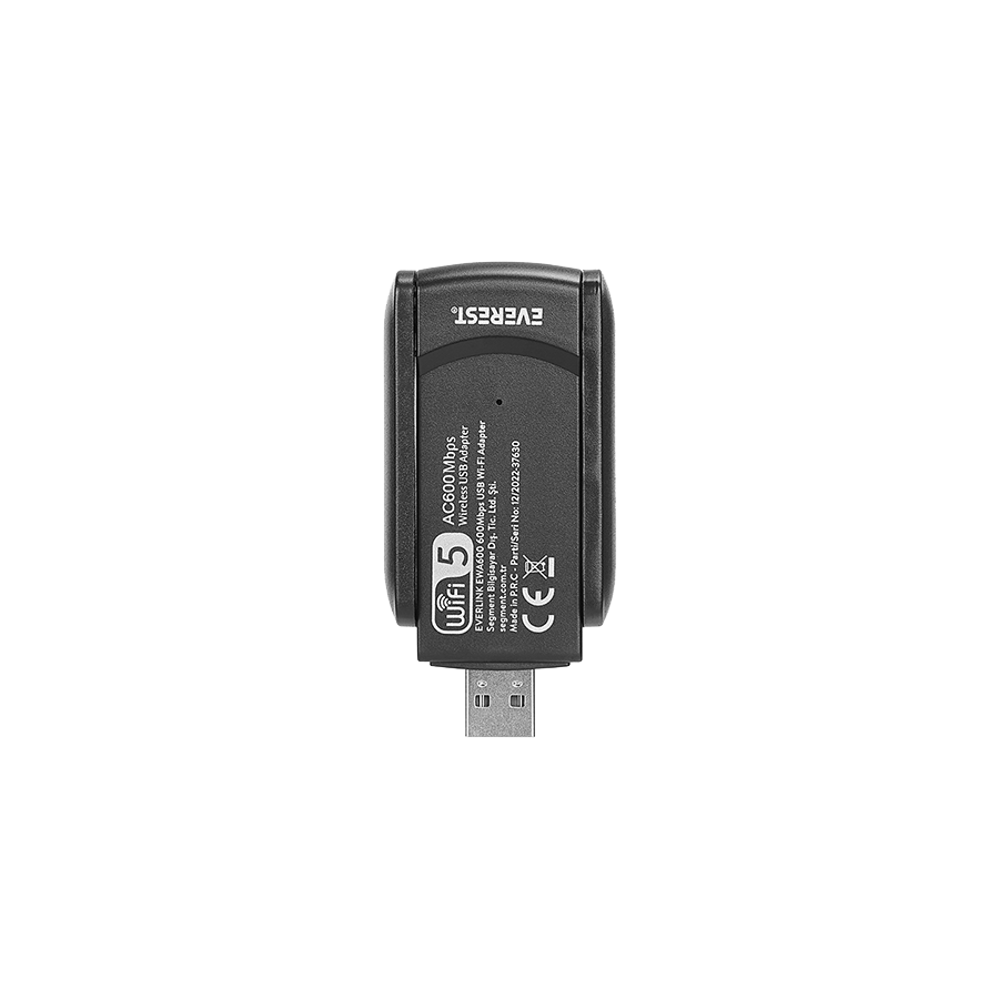 USB WLAN adapter Everest EWA600 600Mbps 2.4GHz/5GHz WIFI-5 AC600 RTL8811 2*2dBi antena, 37630