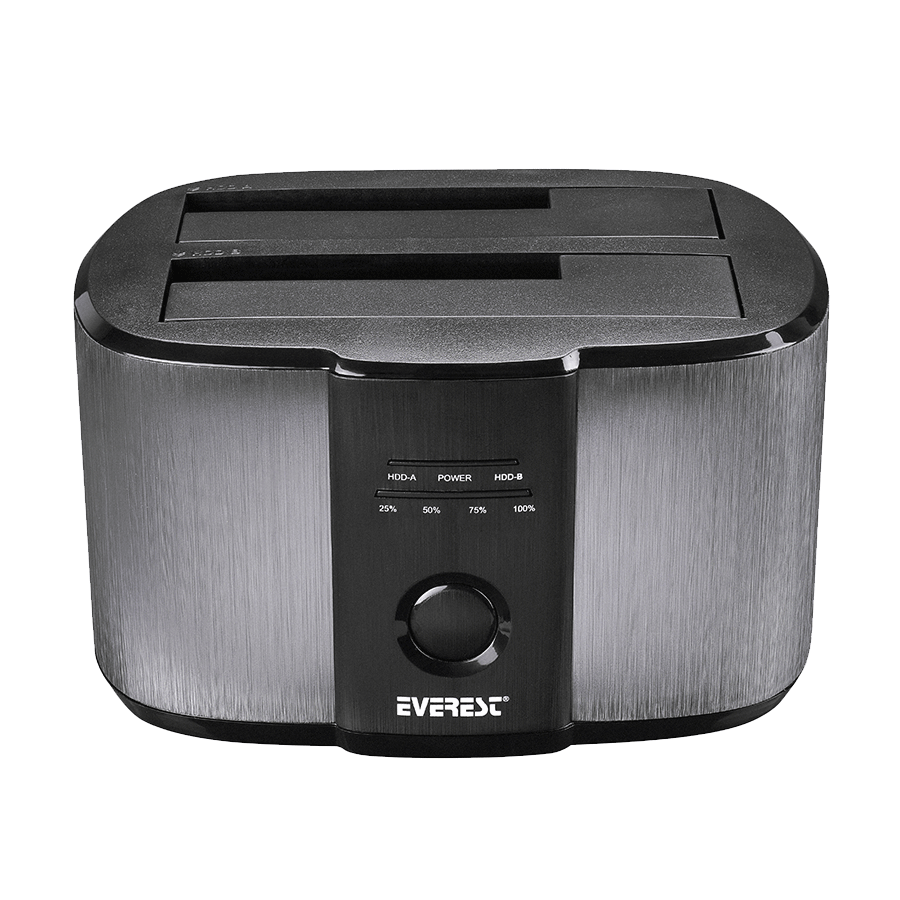 Postolje za dva externa 2,5" i 3.5" SATA HDD/SSD Everest HD3-540, USB3.0 SATA III 6Gbps 4TB / 6TB / 8TB Docking Harddisk Box