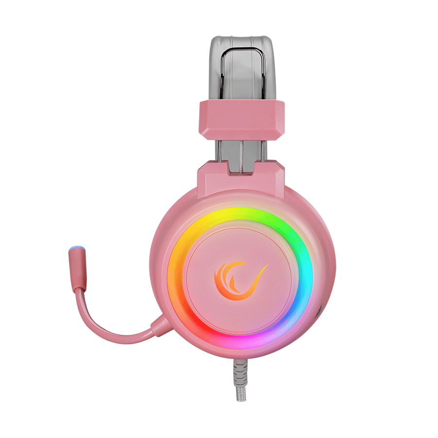 Slušalice sa mikrofonom gaming RAMPAGE SN-R10 ALQUIST pink, 3,5 mm, RGB