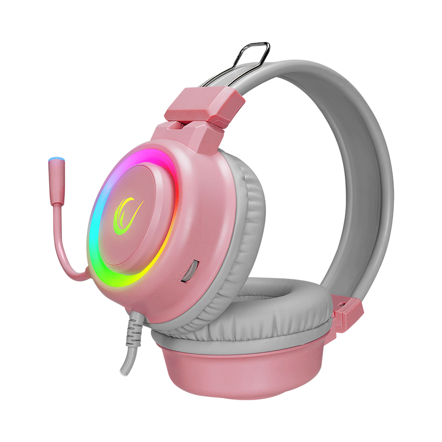 Slušalice sa mikrofonom gaming RAMPAGE SN-R10 ALQUIST pink, 3,5 mm, RGB