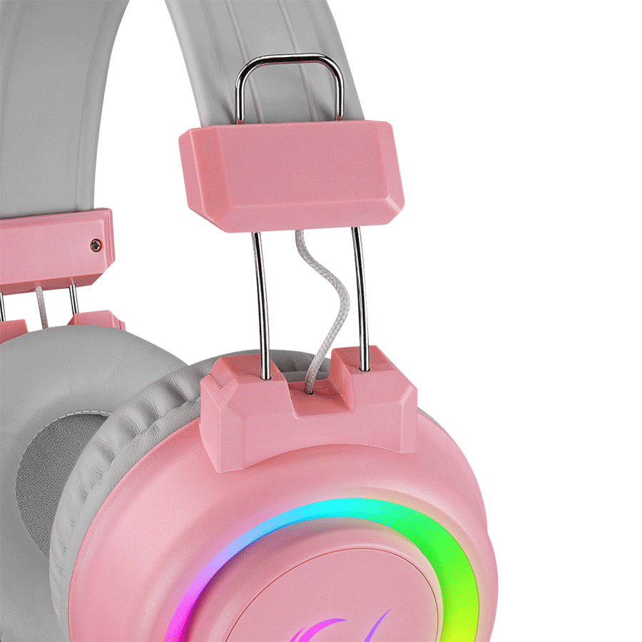Slušalice sa mikrofonom gaming RAMPAGE SN-R10 ALQUIST pink, 3,5 mm, RGB