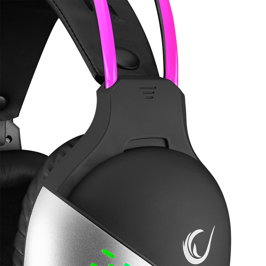 Slušalice sa mikrofonom gaming RAMPAGE RM-K37 BLACK EAGLE BLACK USB 7.1 RGB, RGB Headband, In Line Wire Control, Detachable Mic