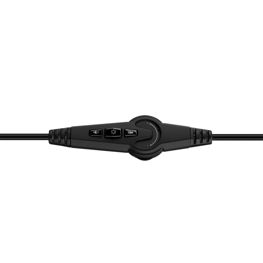Slušalice sa mikrofonom gaming RAMPAGE RM-K37 BLACK EAGLE BLACK USB 7.1 RGB, RGB Headband, In Line Wire Control, Detachable Mic