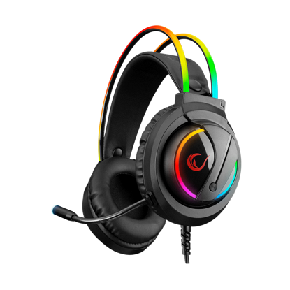Slušalice sa mikrofonom gaming RAMPAGE RM-K17 X-MONARCH Black USB 7.1 RGB, In Line Wire Control