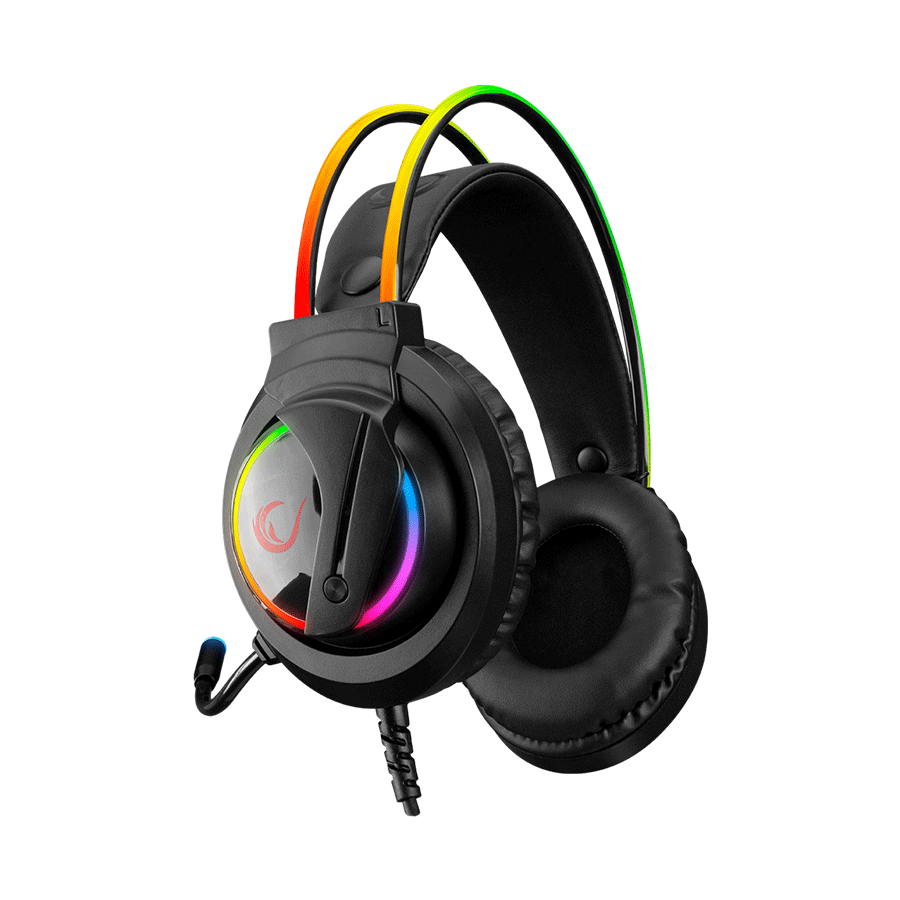 Slušalice sa mikrofonom gaming RAMPAGE RM-K17 X-MONARCH Black USB 7.1 RGB, In Line Wire Control