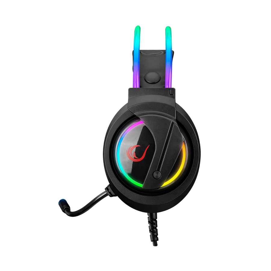 Slušalice sa mikrofonom gaming RAMPAGE RM-K17 X-MONARCH Black USB 7.1 RGB, In Line Wire Control