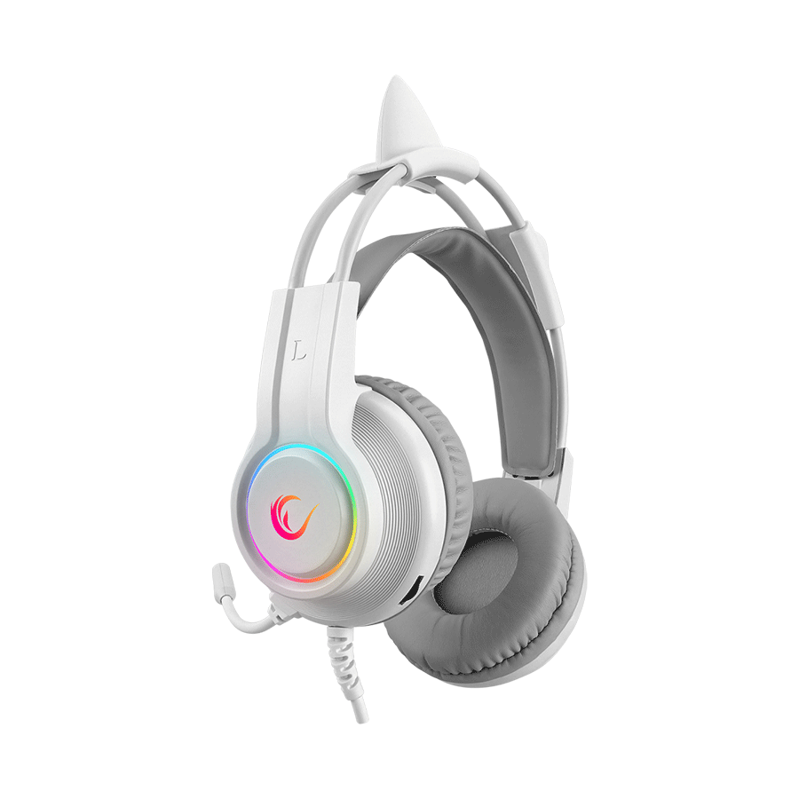 Slušalice sa mikrofonom gaming RAMPAGE RM-K91 X-CATTY White USB 7.1 Version RGB Gaming Headset