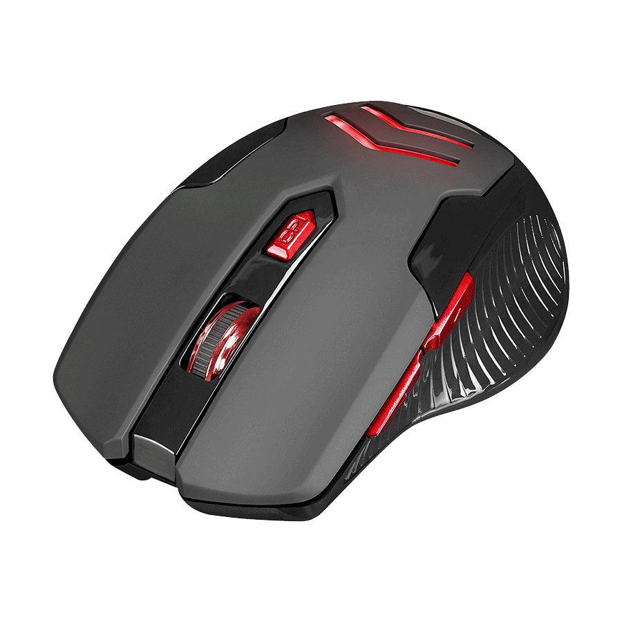 Miš wireless Everest SM-763 Red 6D 2400DPI 2.4Ghz Black Gaming Led Illuminated
