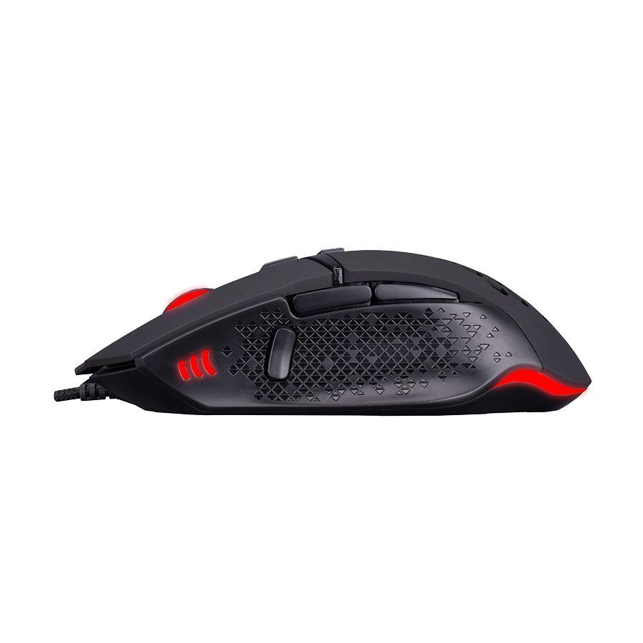 Miš gaming Everest RAGE-X1 Usb Black Led Illuminated 6400dpi 8 Buttons Programable Gaming Mouse with holes design, Sunplus 192