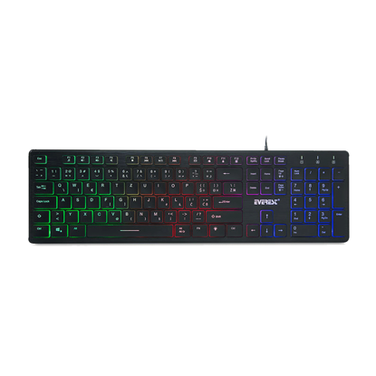 Tastatura Everest KB-840 Black Color Backlit USB, BiH layout
