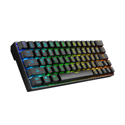 Tastatura gaming RAMPAGE KB-RX63 B-ATOM White Bluetooth RGB Backlight RED SWITCH US Layout 63 Mini, 39912