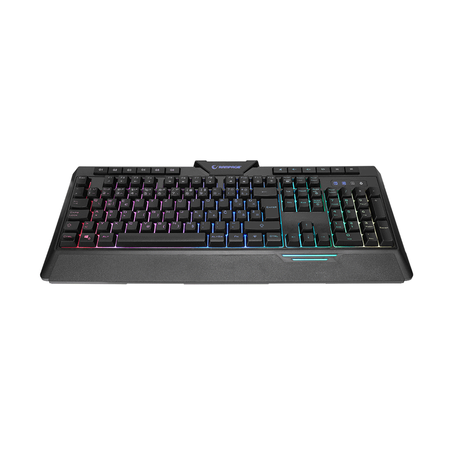 Tastatura gaming RAMPAGE RAPIDO PLUS Semi Mechanical Sound Sensitive BiH Layout Rainbow Backlit Macro programable, 32279