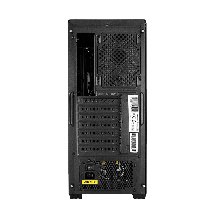 Kućište gaming RAMPAGE HYDRA V2 BLACK Tempered Glass Type-C+USB3.0 4*ARGB Infinity Fan+Hub E-ATX Exclusive Gaming, 39989