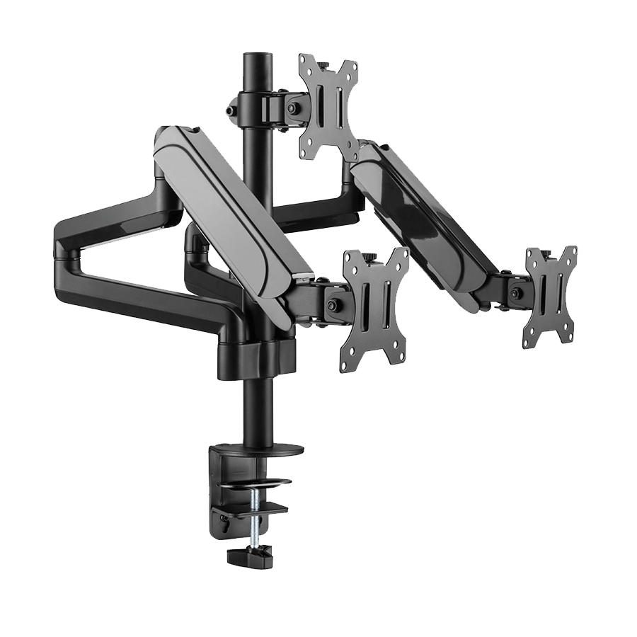 NOSAČ ZA TRI MONITORA GEMBIRD MA-DA3-01, montaža na stol, (full-motion), do 27”, up to 7 kg